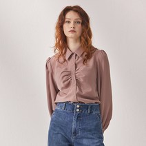 률앤와이 여성용 가슴 셔링 블라우스