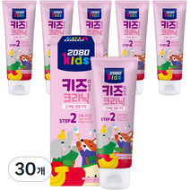 2080 키즈알파크리닉 2단계 저불소 어린이 치약 프루티향, 80g, 30개