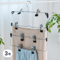 해피US데이 4단 층층이 바지걸이, 블랙, 3개