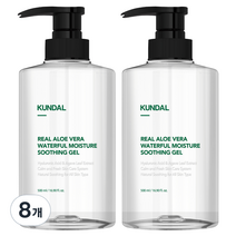 쿤달 리얼 알로에 베라 모이스처 수딩젤, 500ml, 8개