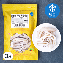 알찬해 국산 오징어링 (냉동), 400g, 3개