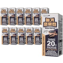 바디랩 단백질 쉐이크 메가프로틴 블랙7곡, 250ml, 12개