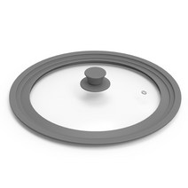 땡스쿡 실리콘 멀티 유리뚜껑 그레이, 24/26/28cm, 1개