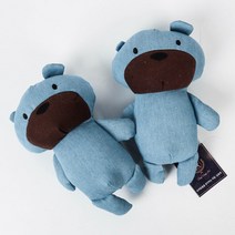 딩동펫 반려동물 장난감 곰인형 22 x 14 cm, 블루, 2개입