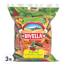 디벨라 삼색펜네 지티 리가떼 파스타, 500g, 3개