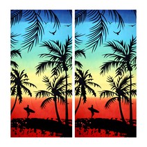 바캉스 Best 부드러운 대형 비치타올, 붉은 노을 처럼, 2개