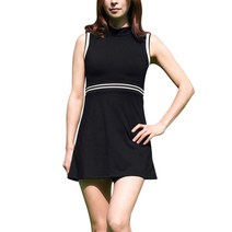 럭스골프 여성용 모크넥 민소매 골프원피스 MDG3M107