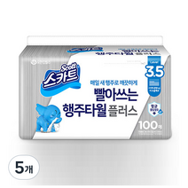스카트 빨아쓰는 행주타월 플러스, 100매, 5개