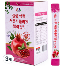 싱싱 석류 저분자 콜라겐 젤리스틱 30p, 3개, 600g