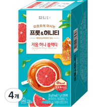 담터 프룻 & 허니티 자몽 허니 블랙티, 1g, 20개입, 4개