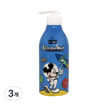 위니치 유아용 미키 올인원 워시, 500ml, 3개