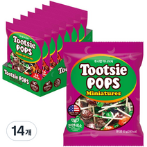 투시 팝 미니어쳐 캔디, 50g, 14개