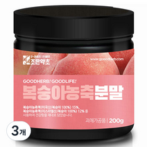 조은약초 복숭아 농축 분말, 3개, 200g