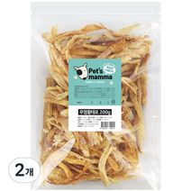 펫츠맘마 국내산 강아지 수제간식 200g, 무염황태포, 2개