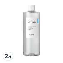 김정문알로에 큐어 알로에 워터 젤리 토너, 2개, 500ml