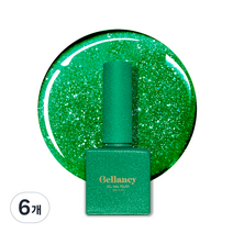 벨랑시 원스텝 젤네일 10ml, SN 40 그린 글리터, 6개