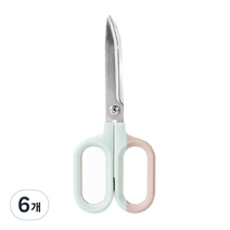 누사인 양손가위 중형 NS056, 투톤그린, 6개