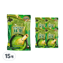 UHA 미카쿠도 토쿠노 밀크 말차 캔디, 81g, 15개