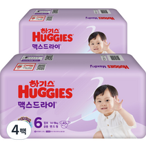 하기스 NEW 맥스드라이 점보 밴드형 남여공용 6단계(14~19kg), 160매