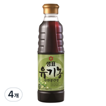 샘표 유기농 간장, 500ml, 4개