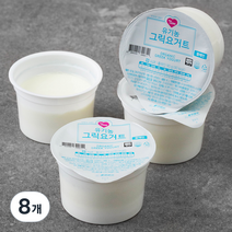 팜프레쉬 유기가공식품 인증 그릭 무가당 요거트, 90g, 8개