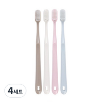 팡팡카트 마카롱 컬러 칫솔, 4세트, 4개