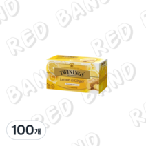 트와이닝 레몬 앤 진저 티백 허브차, 1.5g, 100개