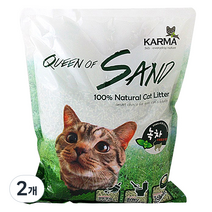 퀸오브샌드 응고형 고양이 두부 모래 녹차, 7L, 3kg, 2개