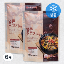 교동전선생 얼큰소고기국밥 2팩, 500g, 6개