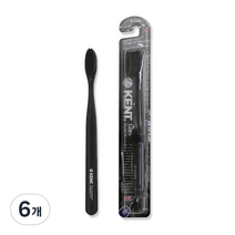 켄트 탄 초극세모 칫솔 블랙, 1개입, 6개