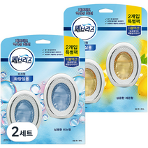 페브리즈 비치형 화장실용 상쾌한 비누향 6ml x 2개입 + 상큼한 레몬향 6ml x 2개입, 2세트