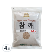 대한농산 생 참깨, 800g, 4개