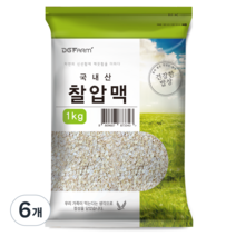 건강한밥상 국산 찰압맥, 1kg, 6개