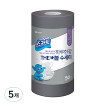 스카트 The 버블 일회용 수세미 50p, 그레이, 5개