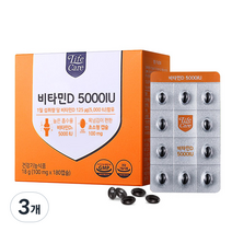 라이프케어 비타민D 5000IU 18g, 180정, 3개, 180정