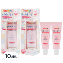 예꼬맘 치카케어 1단계 베이비용 무불소 치약 60g + 미니 치약 15g, 10세트