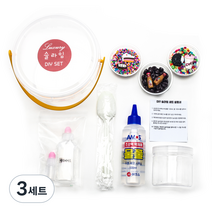 히야가게 스위트디저트 슬라임 DIY 세트, 3세트, 혼합색상