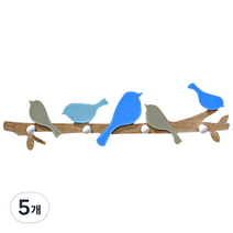 크레바스 북유럽 인테리어 벽옷걸이, 블루, 5개