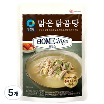 대상 청정원 호밍스 맑은 닭곰탕, 450g, 5개