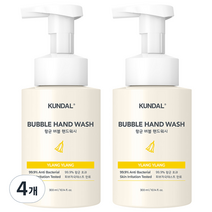 쿤달 버블 핸드워시 일랑일랑향, 300ml, 4개
