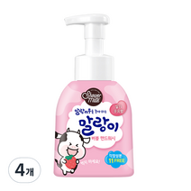 샤워메이트 말랑카우 퓨어버블 핸드워시 딸기우유향, 300ml, 4개