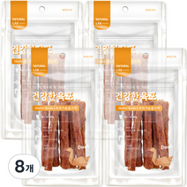 네츄럴랩 강아지 건강한 육포 간식 스틱, 오리가슴살, 80g, 8개