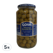 고야 대용량 피티드 그린 만자니야 올리브, 875g, 5개