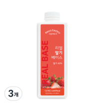 서울팩토리 리얼 딸기 베이스, 3개, 1.2kg