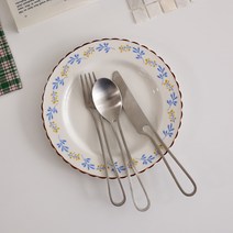 메인홈 비엔토 커트러리 카페 디너 스푼 + 포크 + 나이프 2세트, 실버