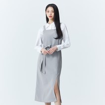 미쏘 여성용 스퀘어넥 스티치 레이어드 원피스