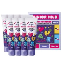뷰카 주니어 마일드 고불소 구취케어 치약 포도향 8p, 440g, 2개