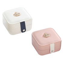 마켓감성 블링블링 악세사리 보관함 화이트 + 핑크, 2개