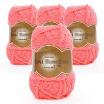 필립섬유 쎄비 보니보니 뜨개실 80g x 4p, 35 네온핑크