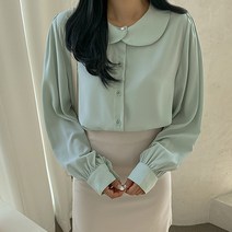 화이트폭스 여성용 러블리 진주버튼 블라우스